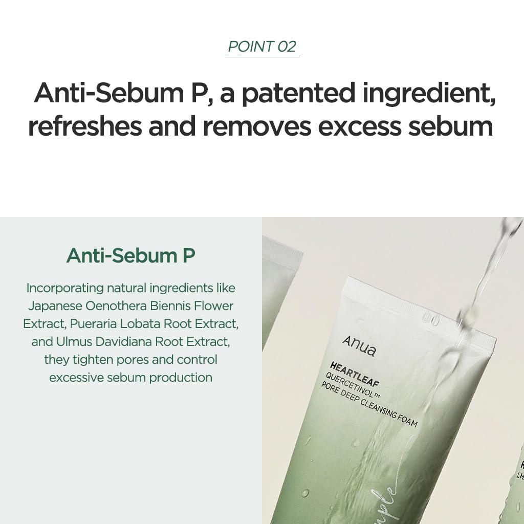 Anua heartleaf quercetinolt™ pore deep cleansing foam