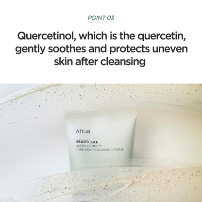 Anua heartleaf quercetinolt™ pore deep cleansing foam