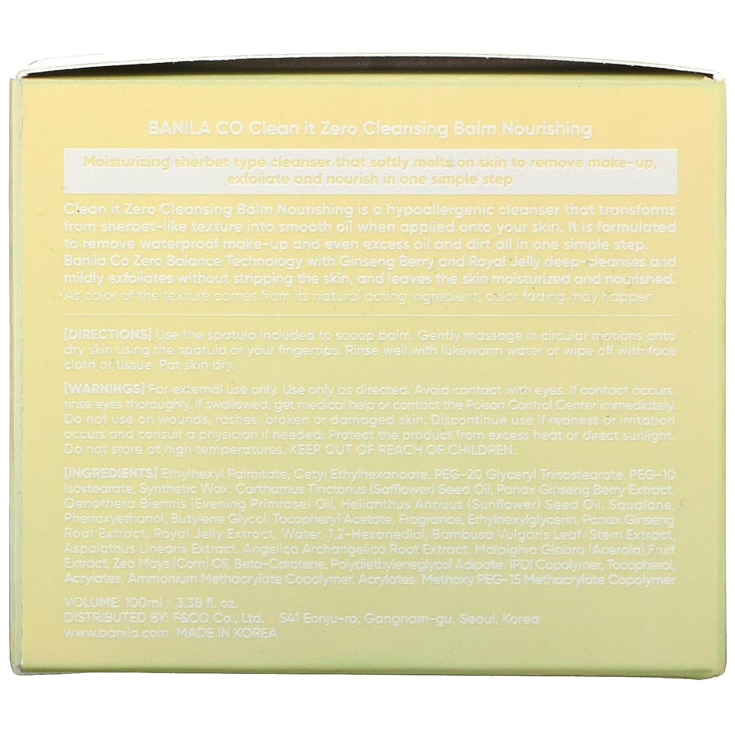 Banila Co clean it zero cleansing balm nourishing