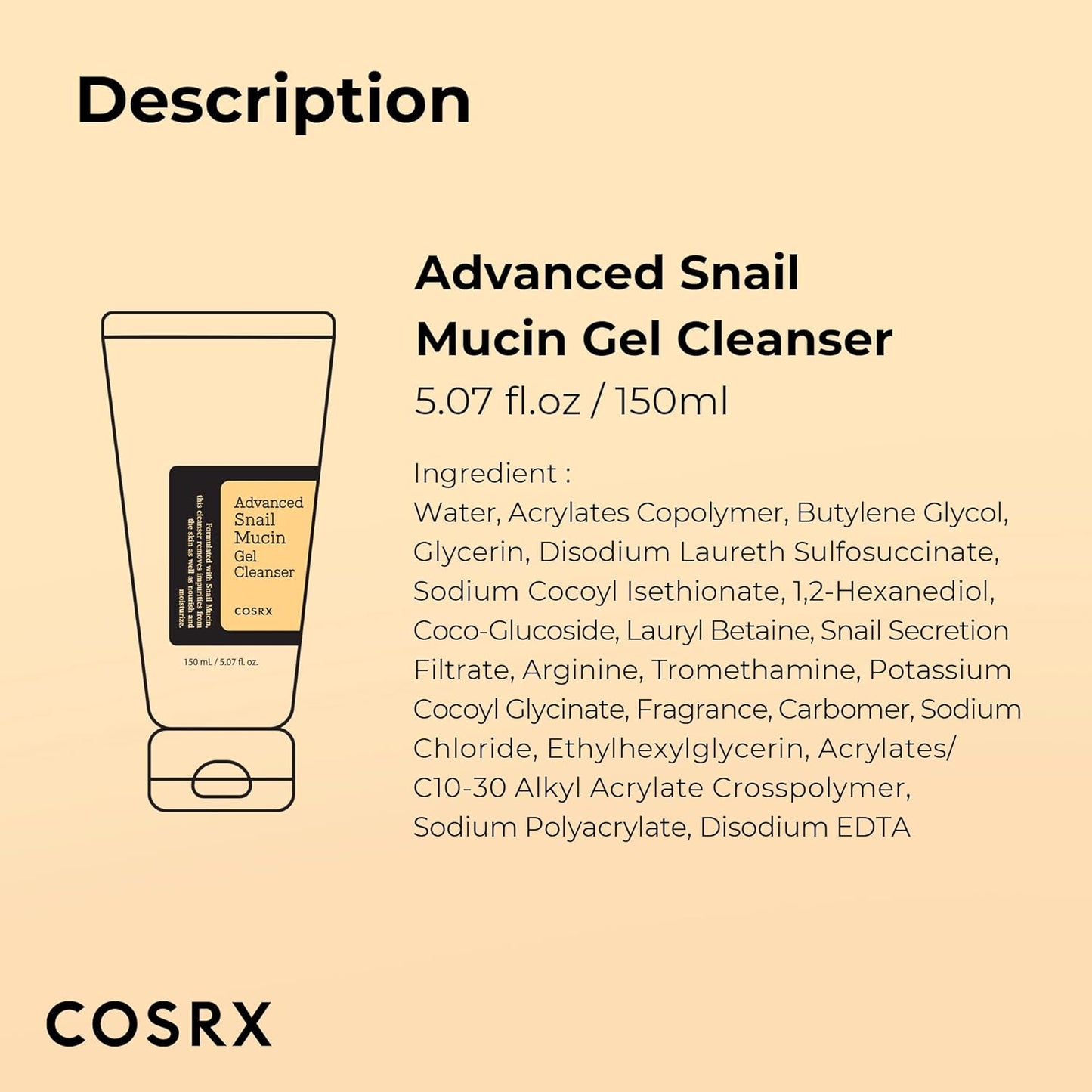 Cosrx Advanced Snail Mucin Gel Cleanser